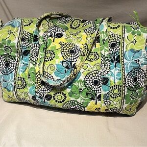 Vera Bradley Floral Travel Bag in Green and Blue